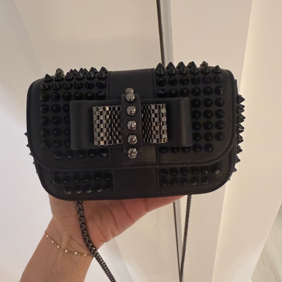 Christian Louboutin Black Studded Crossbody Bag - Picture 5 of 5